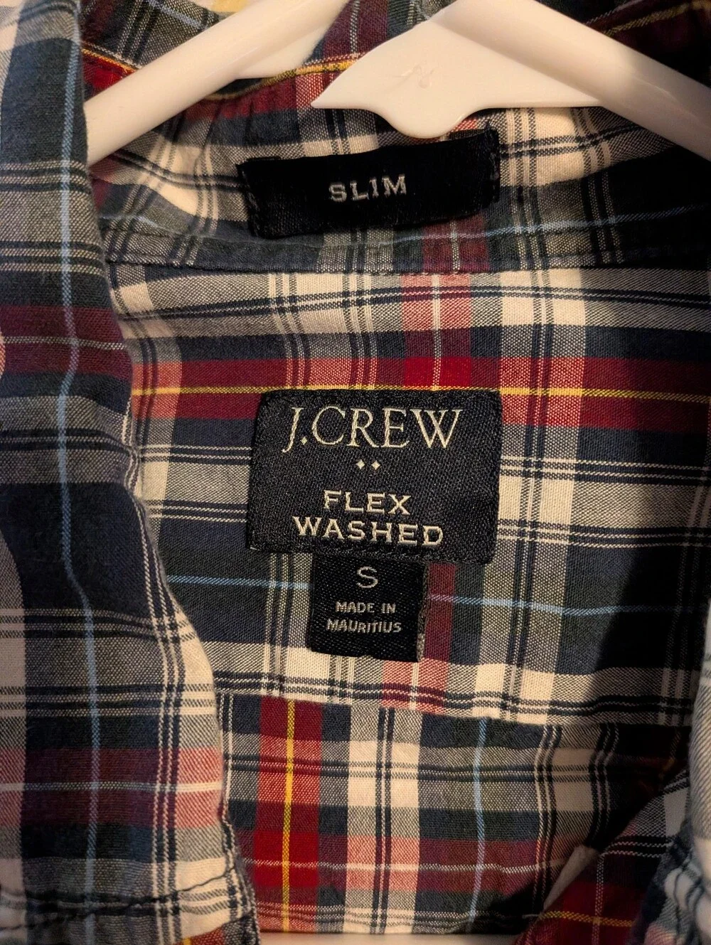 Trio (3) J.Crew Men's Small Plaid Button-Down Shirts